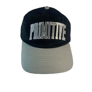 NEW Primitive Skateboarding Hat Cap Black gray Embroidered Logo Adjustable strap